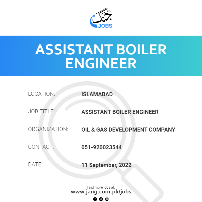 Assistant Boiler Engineer