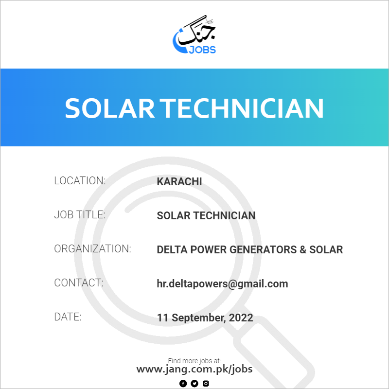 Solar Technician