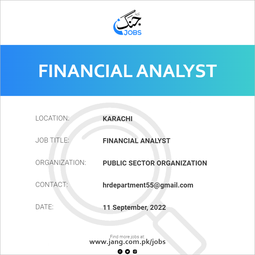 financial-analyst-job-public-sector-organization-jobs-in-karachi