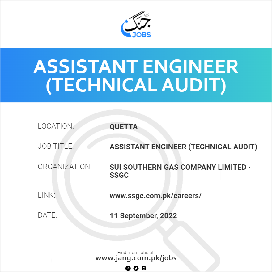 Assistant Engineer (Technical Audit)
