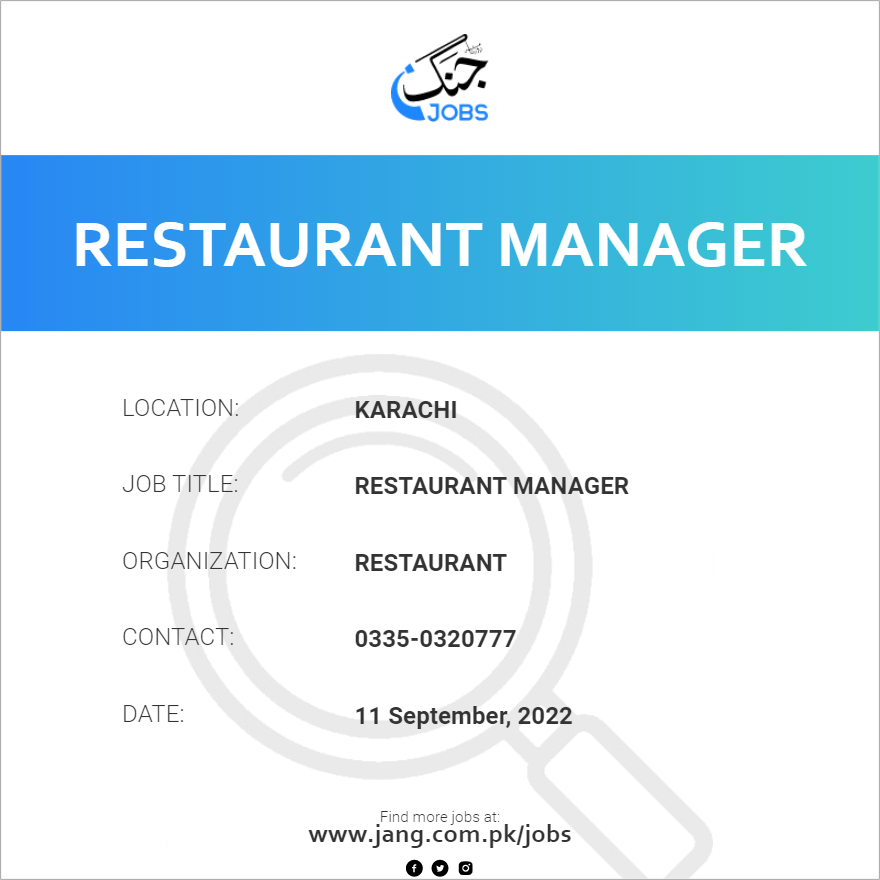 Restaurant Manager