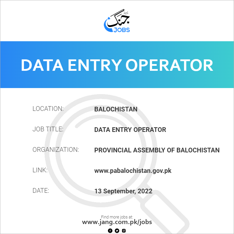 Data Entry Operator