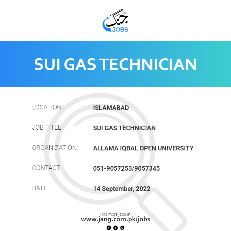 sui-gas-technician-job-allama-iqbal-open-university-jobs-in