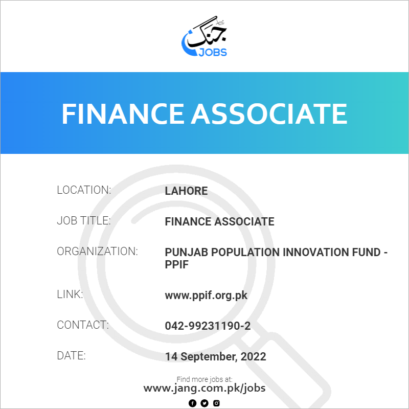 Finance Associate