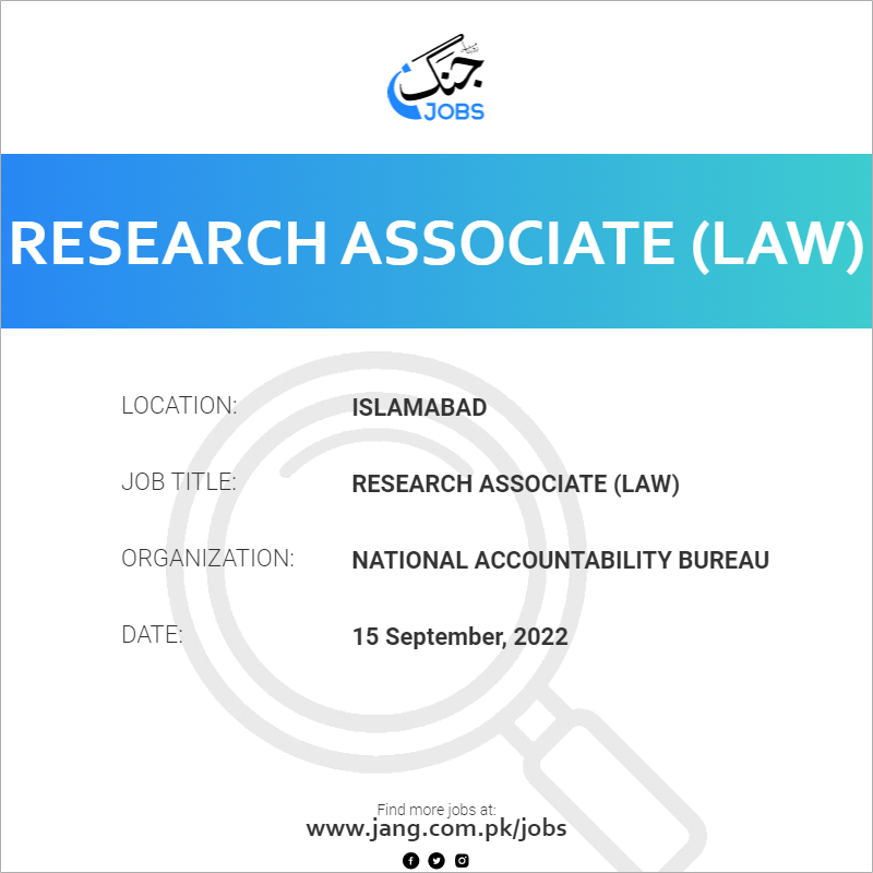 Research Associate (Law)