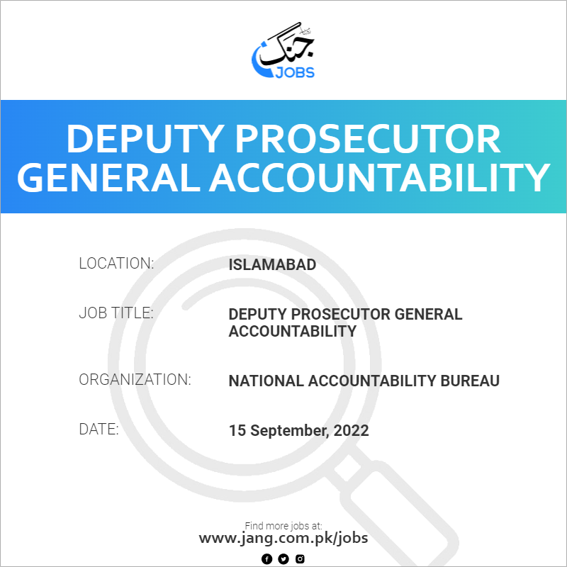 Deputy Prosecutor General Accountability