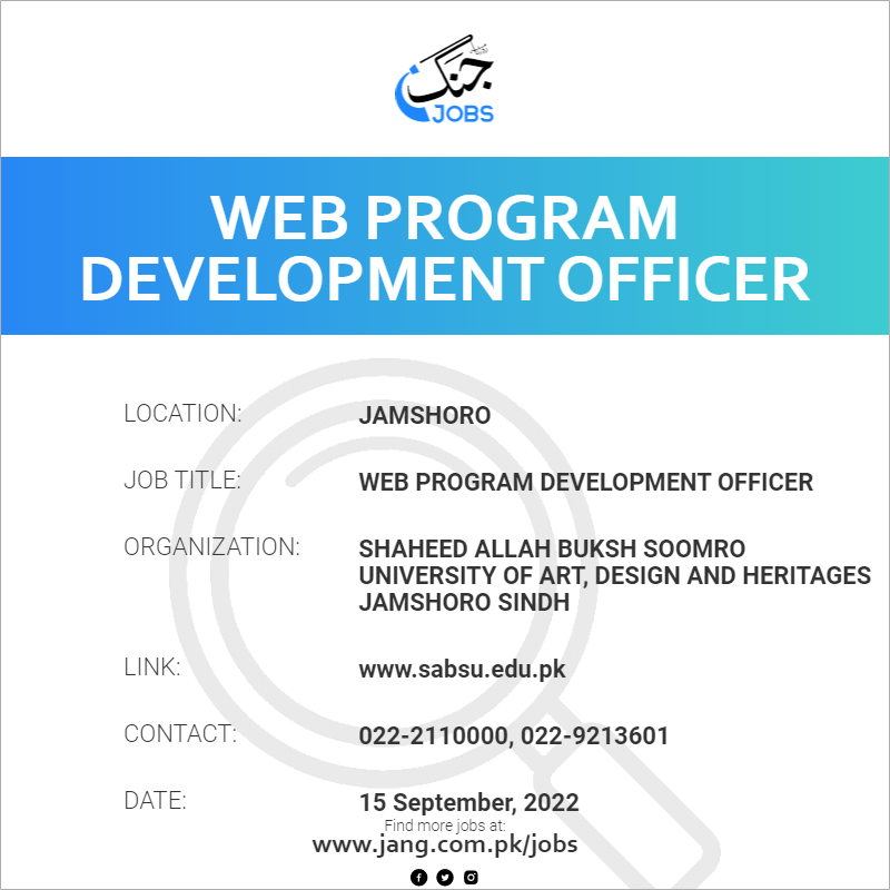 Web Program Development Officer