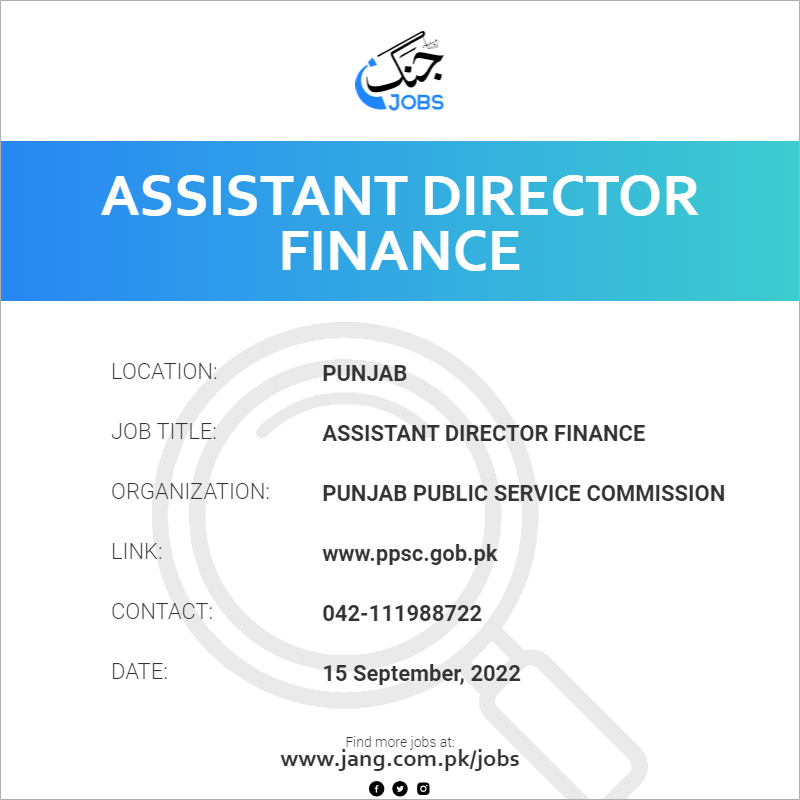 assistant-director-finance-job-punjab-public-service-commission