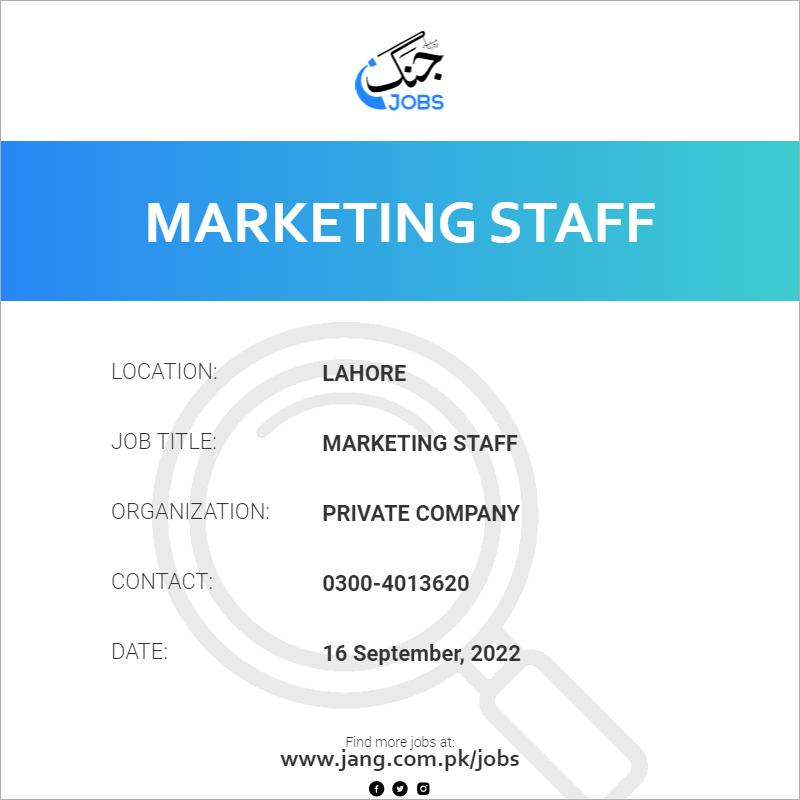 Marketing Staff