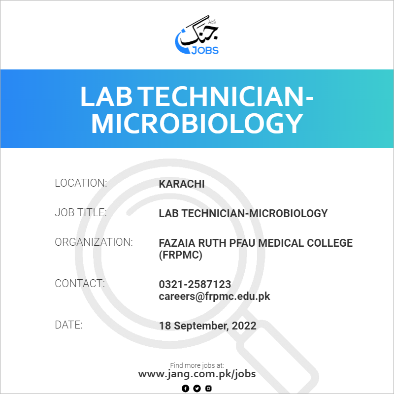 Lab Technician-Microbiology