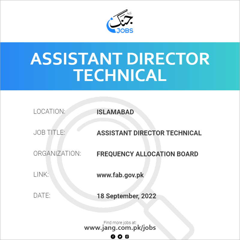 Assistant Director Technical