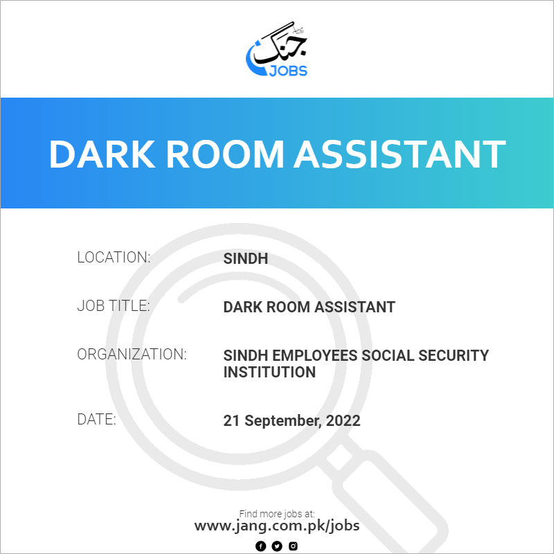 Dark Room Assistant Job Description