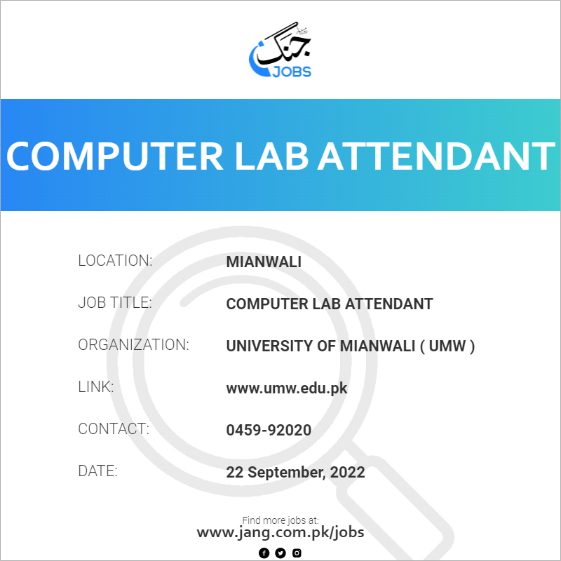 computer-lab-attendant-job-university-of-mianwali-umw-jobs-in