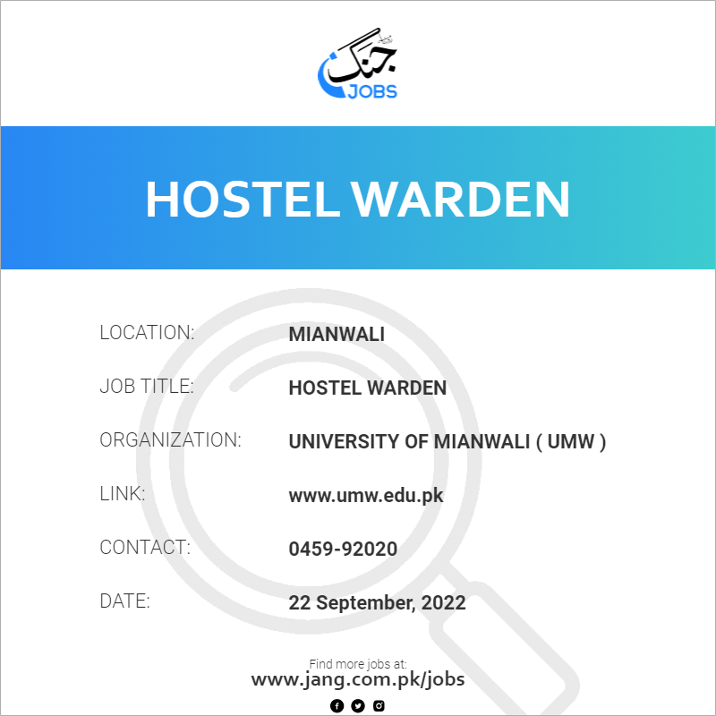 Hostel Warden