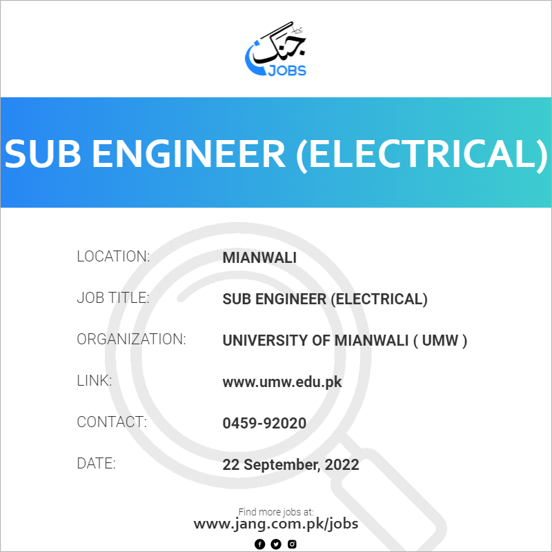 Sub Engineer (Electrical)
