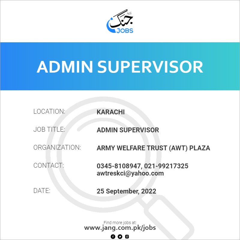 Admin Supervisor