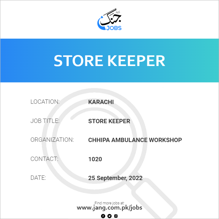 Store Keeper