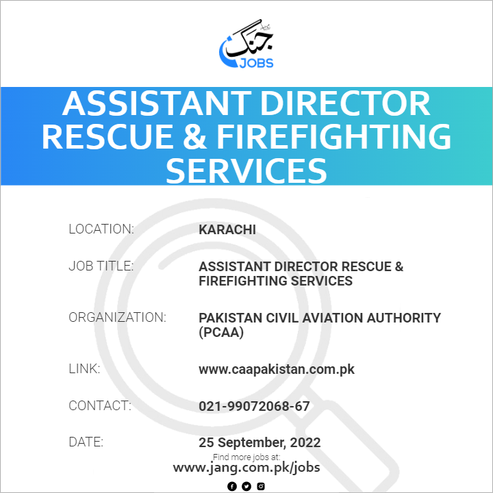 Assistant Director Rescue & Firefighting Services