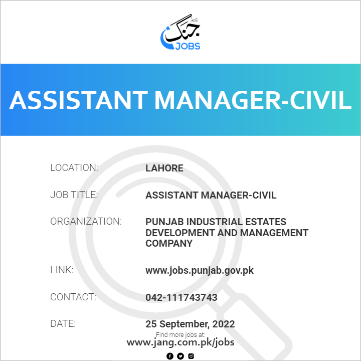 Assistant Manager-Civil