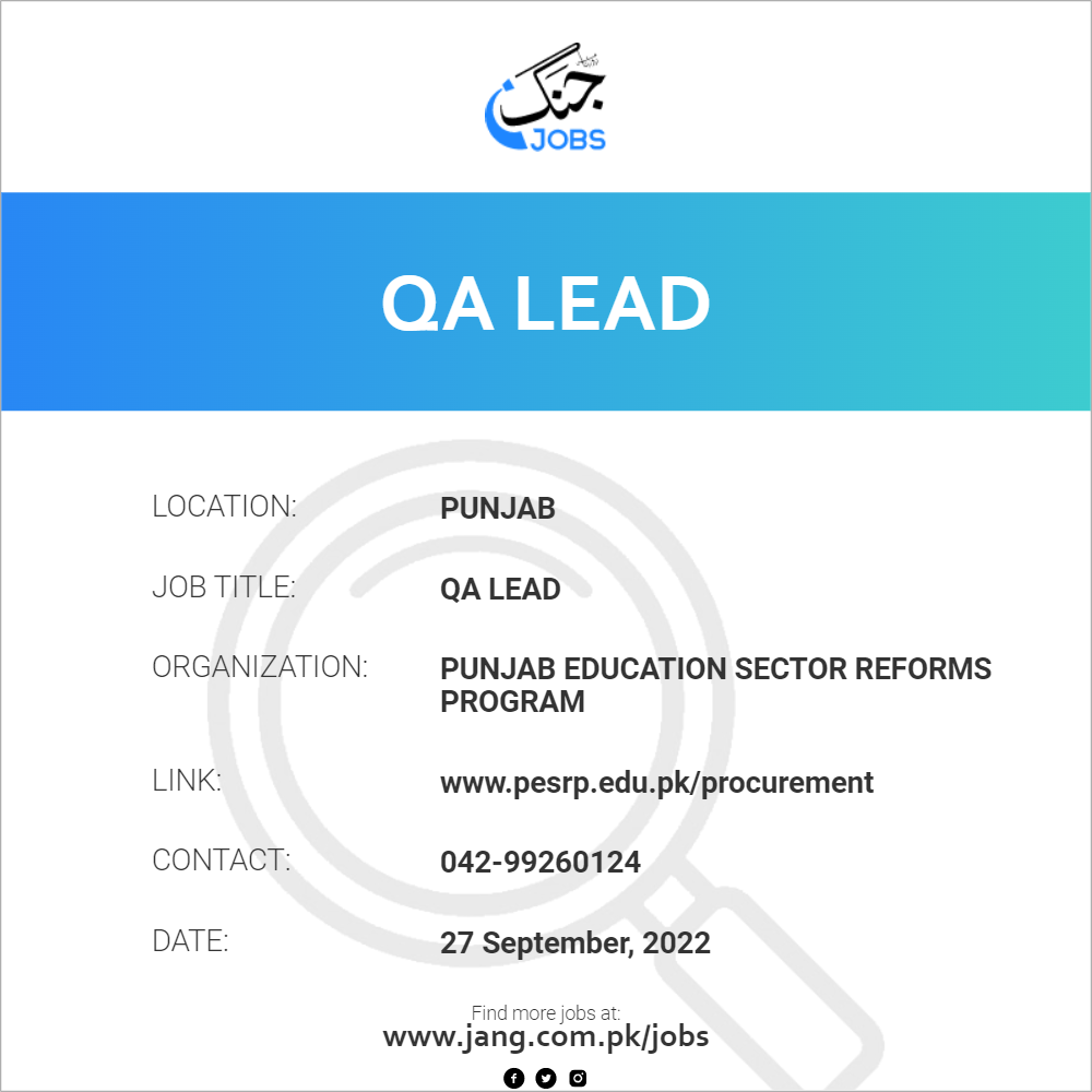 QA Lead