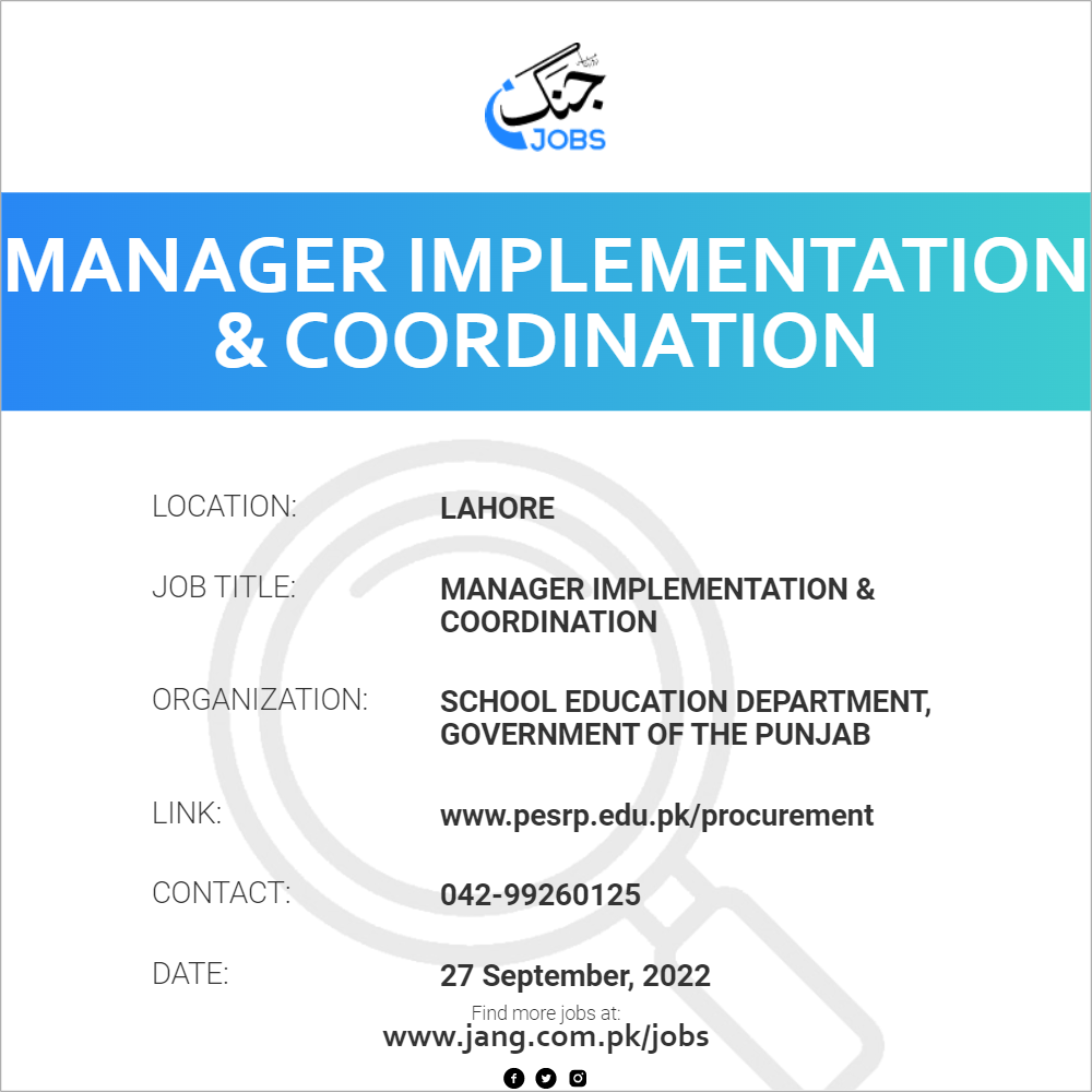 Manager Implementation & Coordination