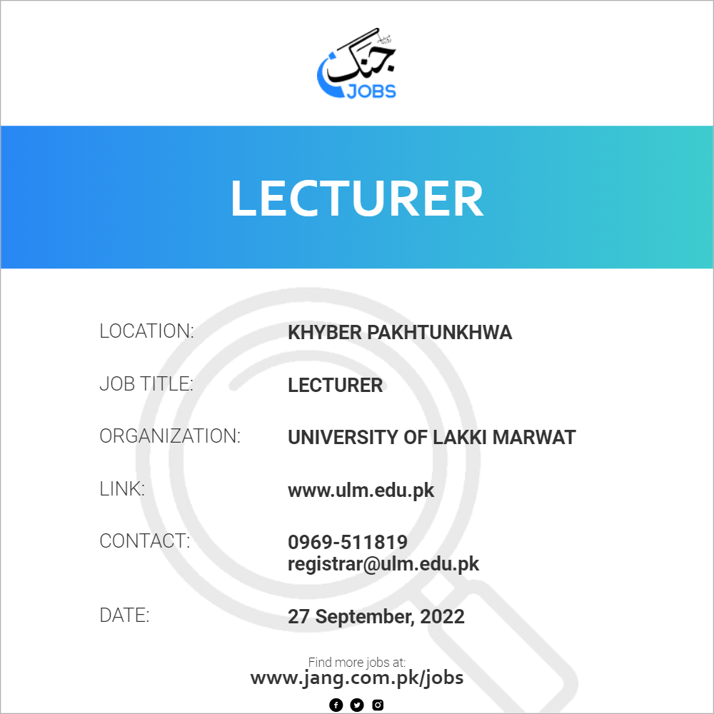 Lecturer