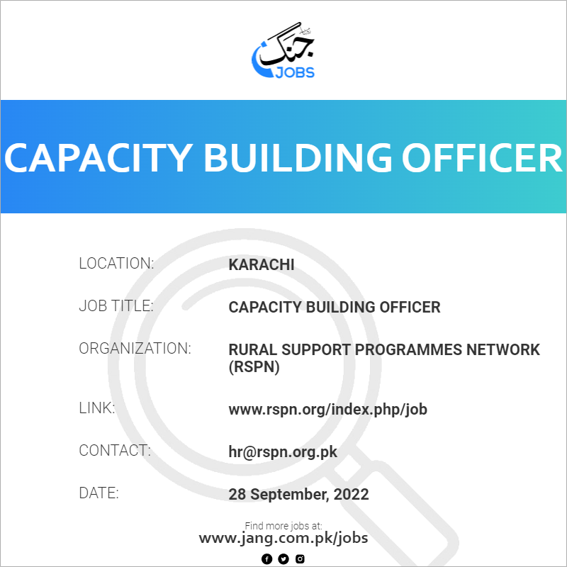 Capacity Building Officer