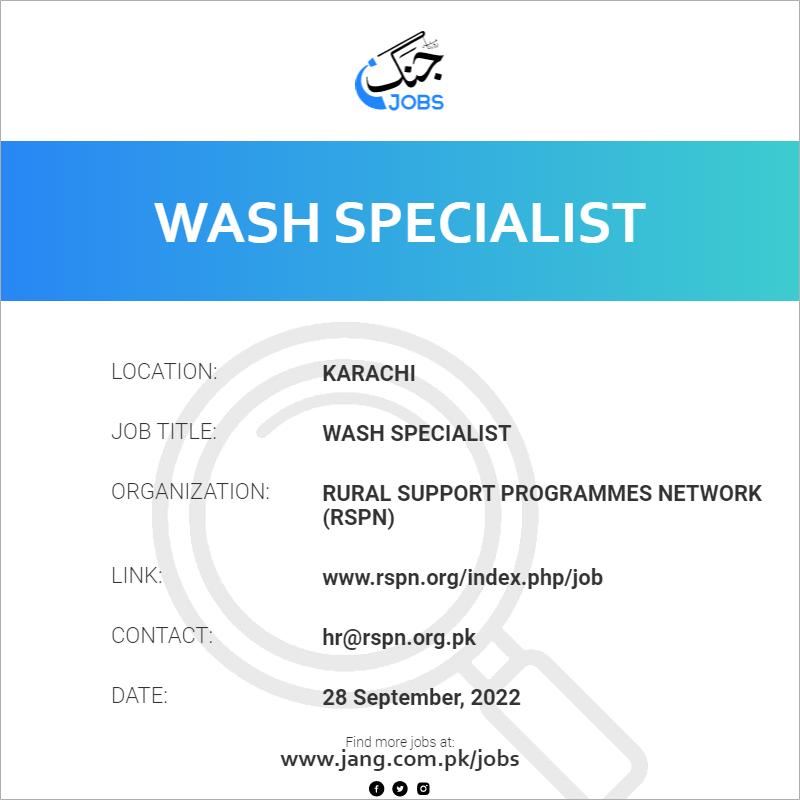 WASH Specialist