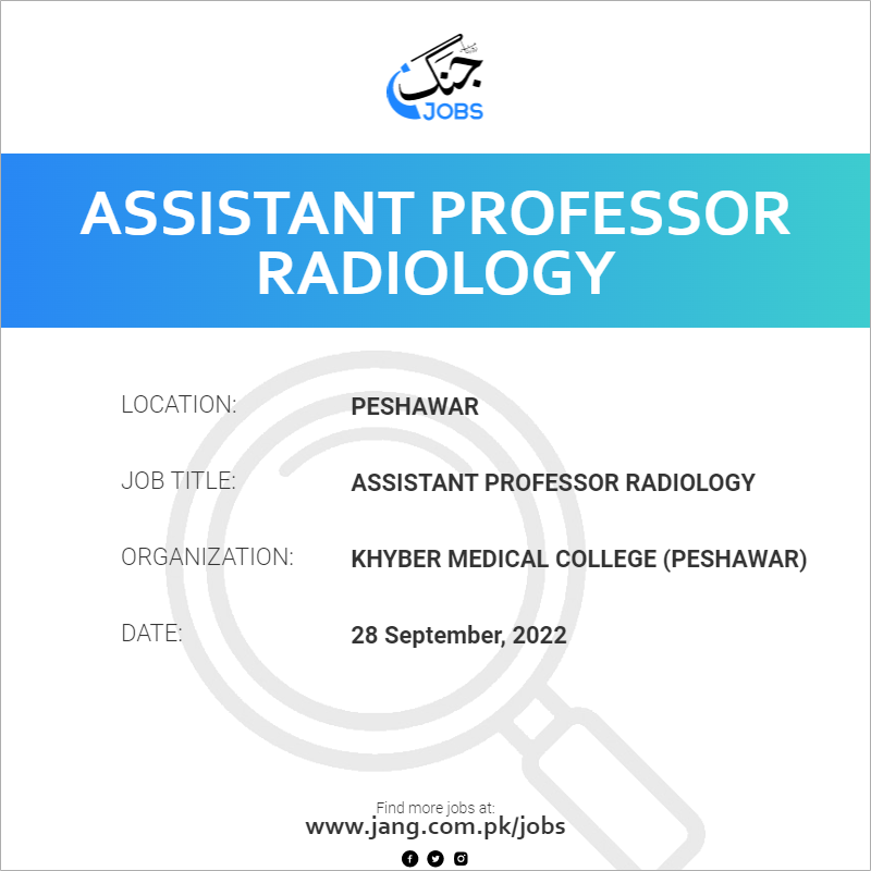 Assistant Professor Radiology