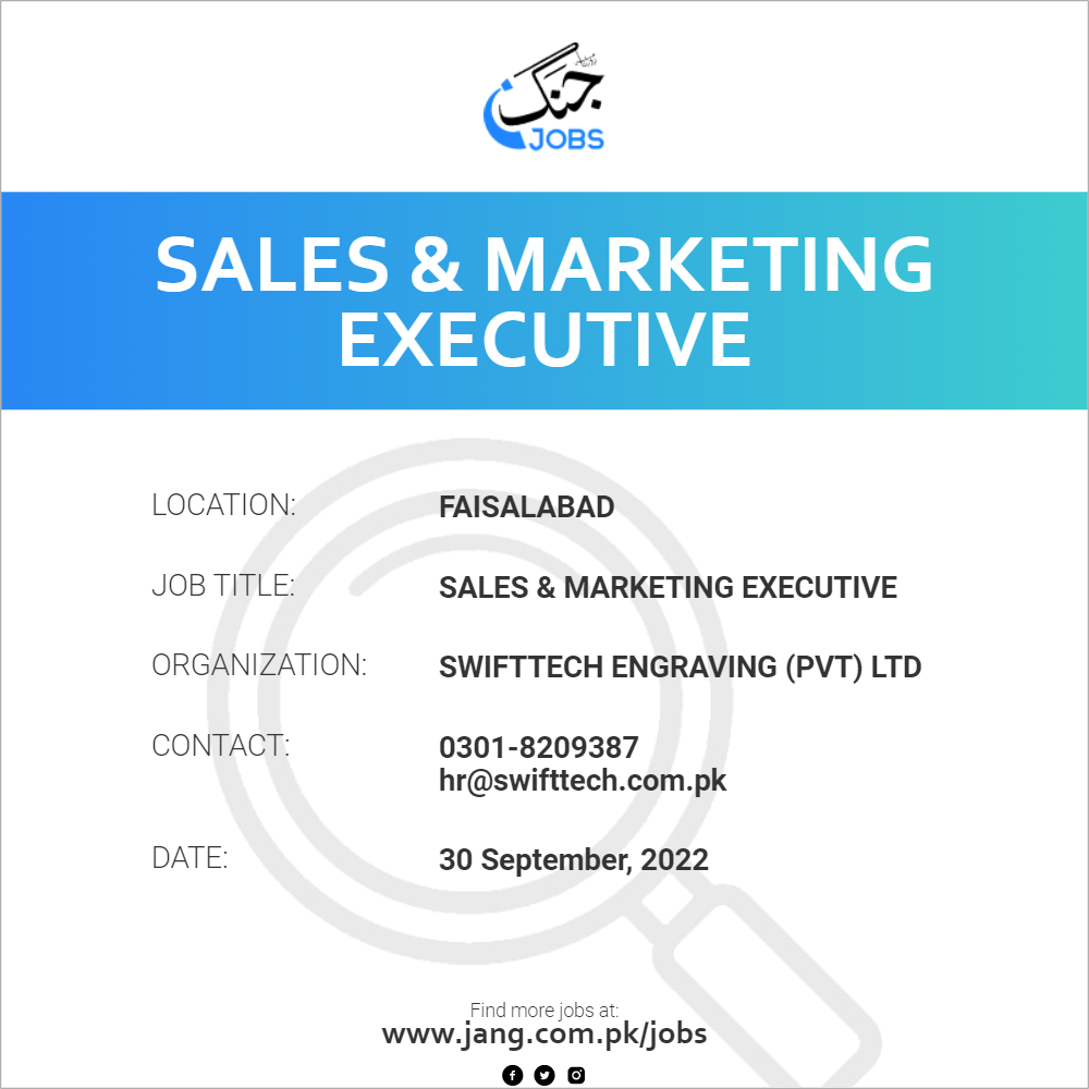 Sales & Marketing Executive