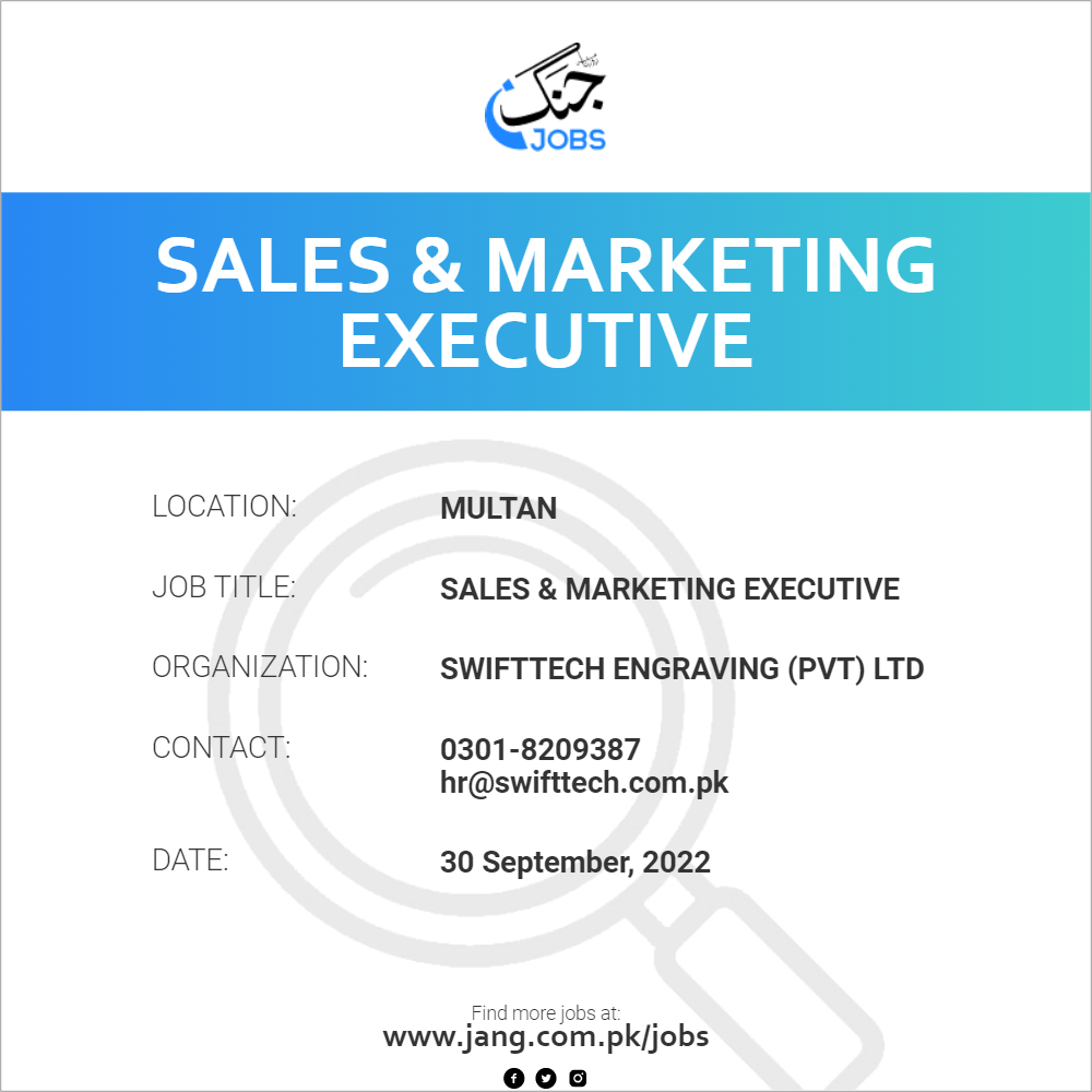 Sales & Marketing Executive