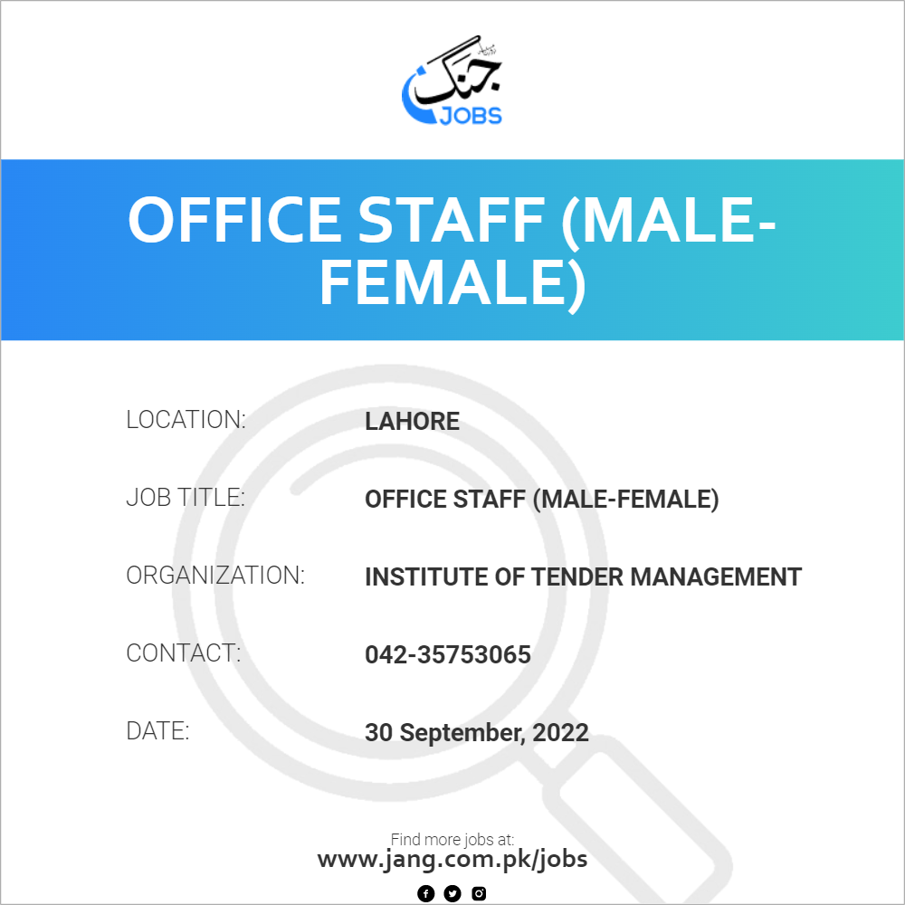 Office Staff (Male-Female)