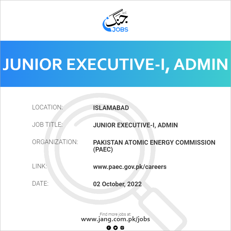Junior Executive-i, Admin