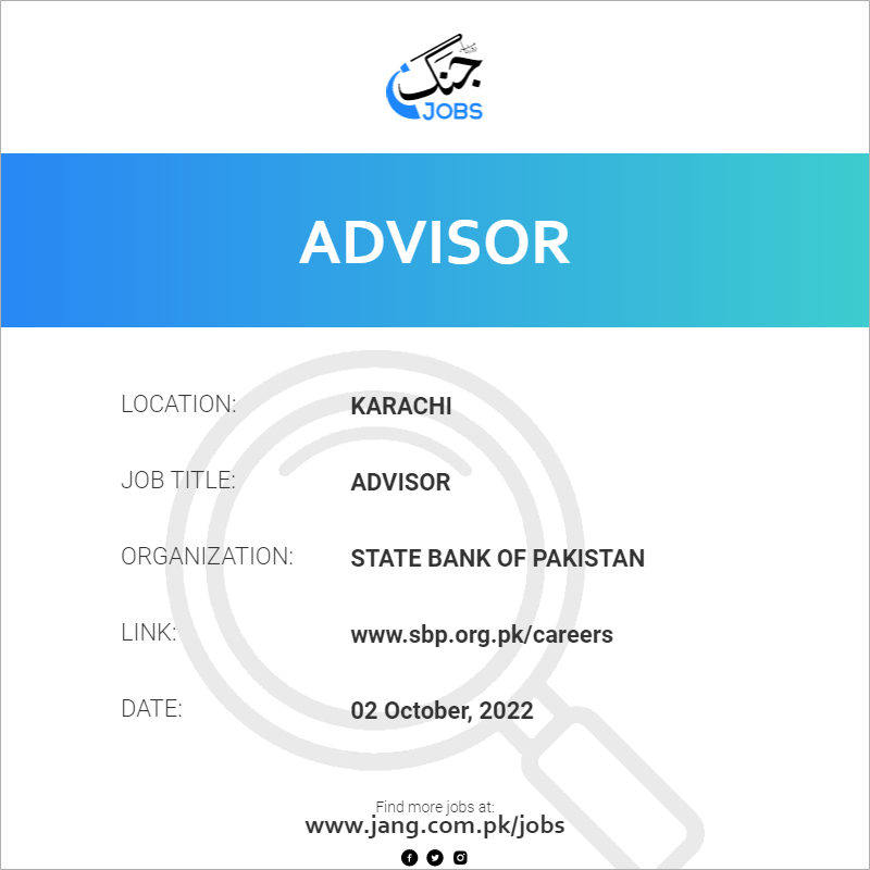 advisor-job-state-bank-of-pakistan-jobs-in-karachi-52841