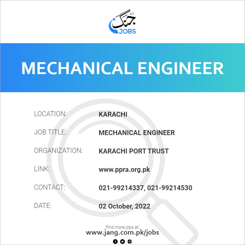 mechanical-engineer-job-karachi-port-trust-jobs-in-karachi-52869