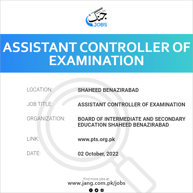 Assistant Controller Of Examination