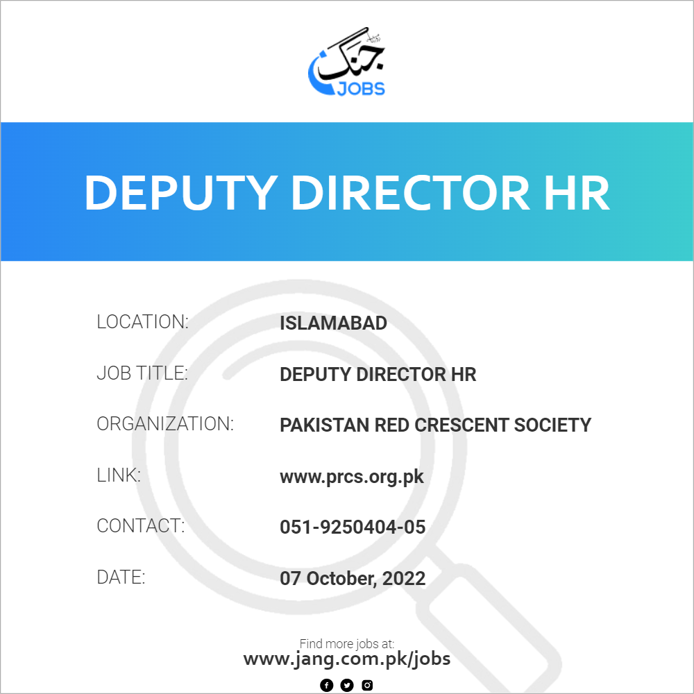 deputy-director-hr-job-pakistan-red-crescent-society-jobs-in