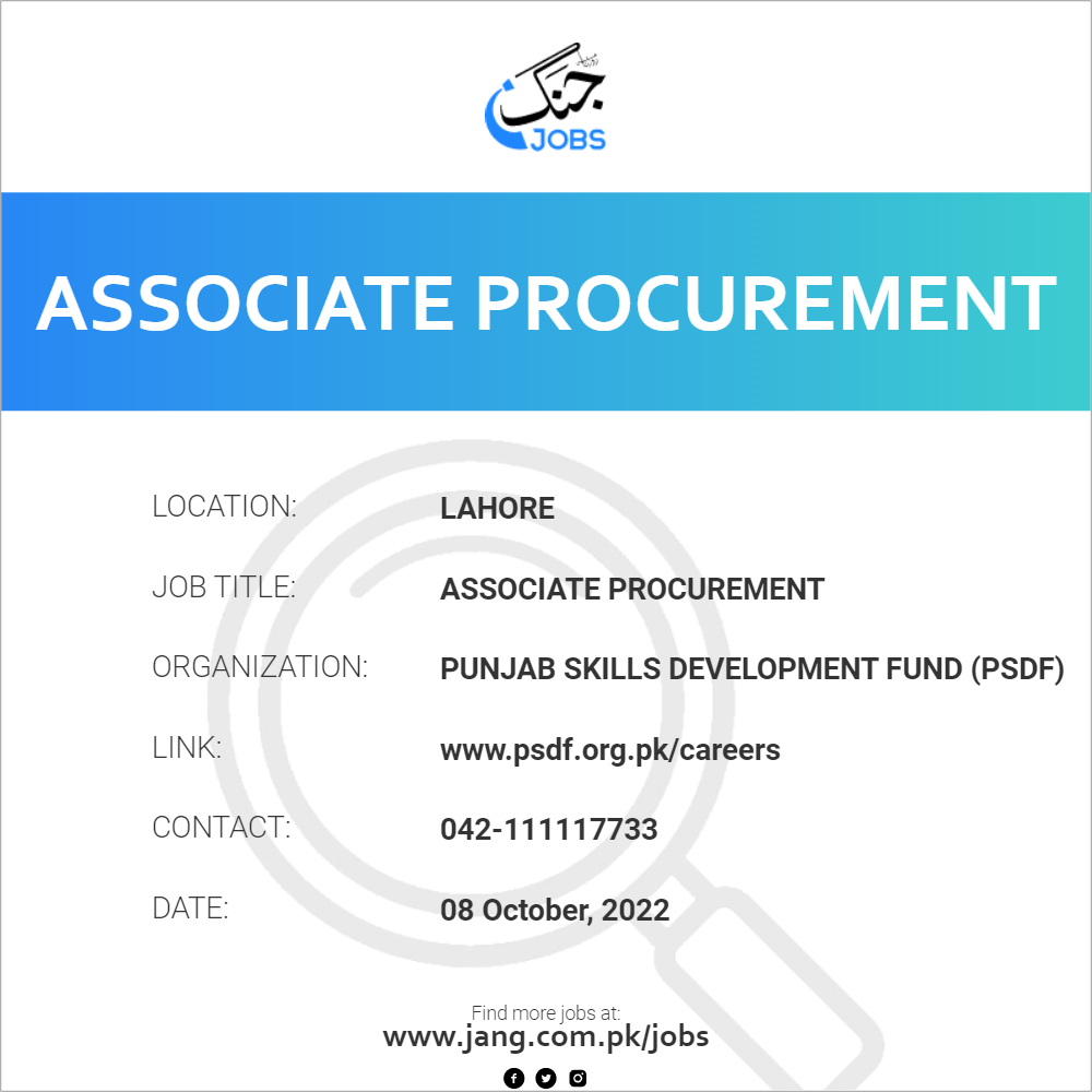 Associate Procurement