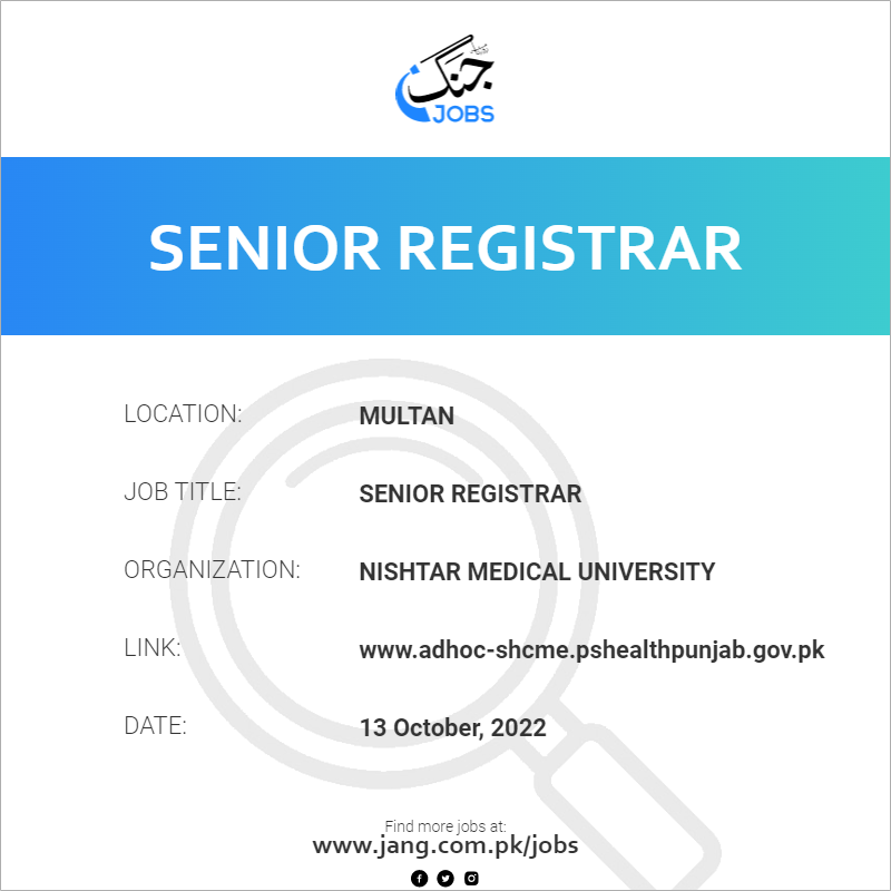 Senior Registrar