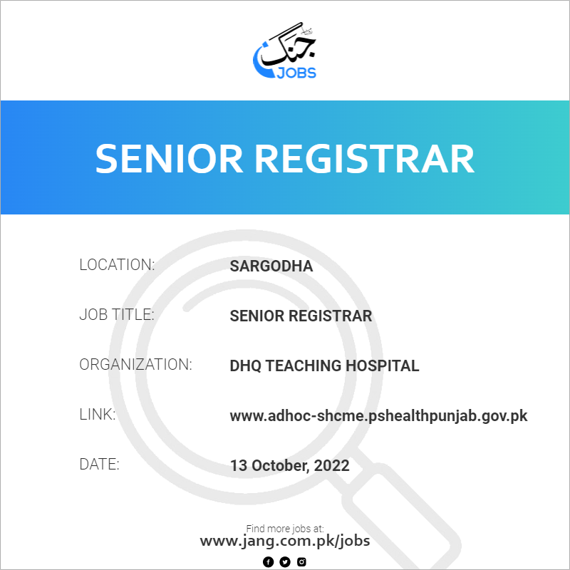 Senior Registrar