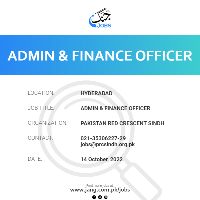 Admin & Finance Officer