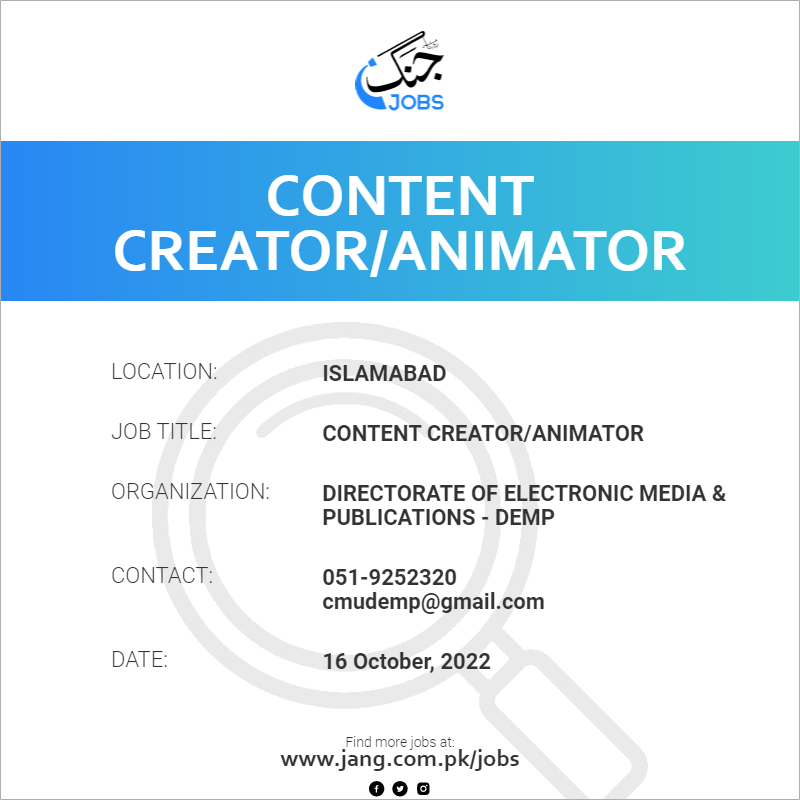 Content Creator/Animator