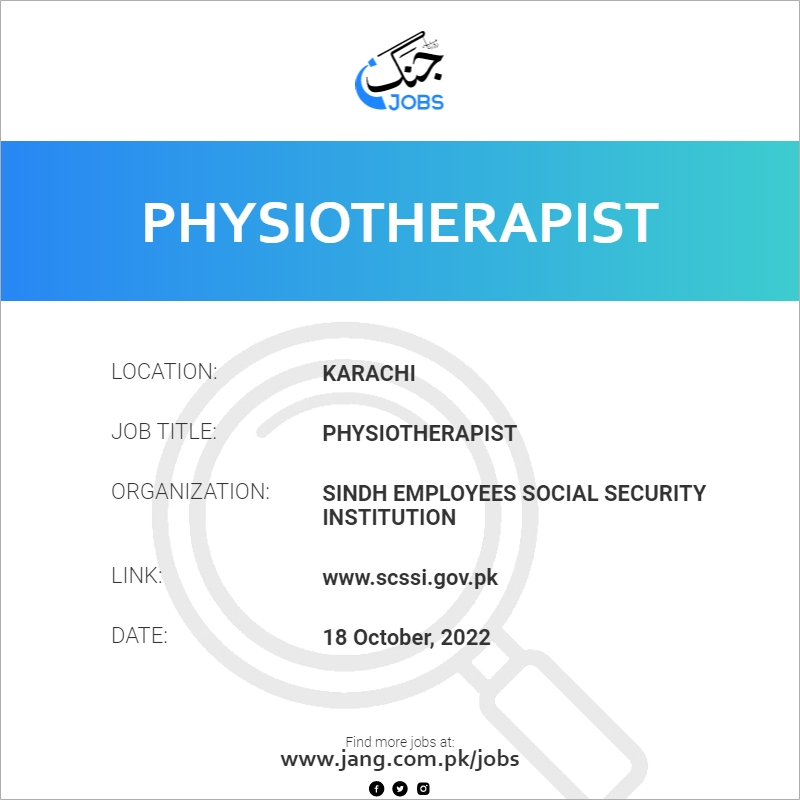 physiotherapist-job-sindh-employees-social-security-institution