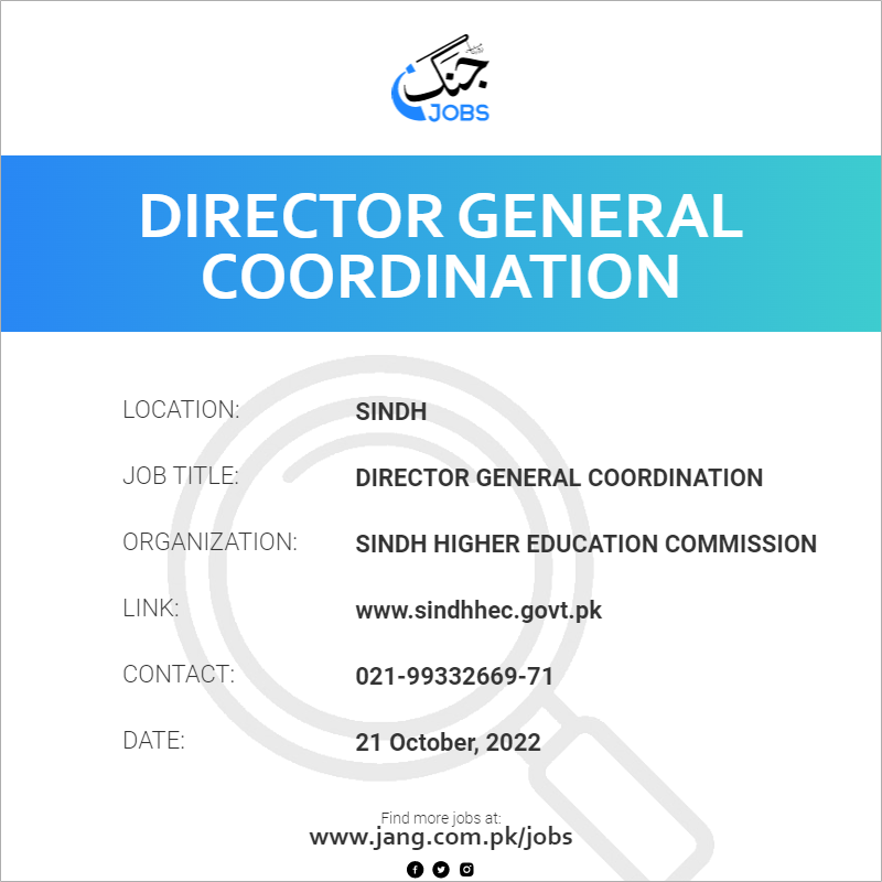 Director General Coordination 