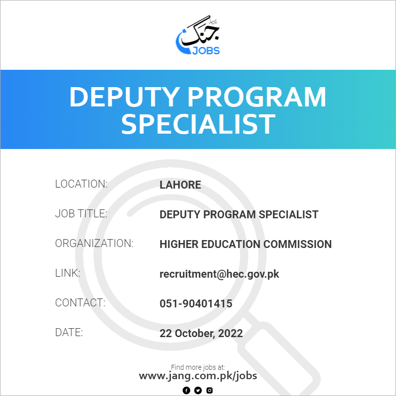 Deputy Program Specialist 