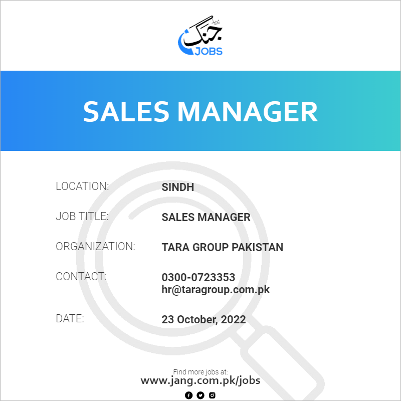 Sales Manager 