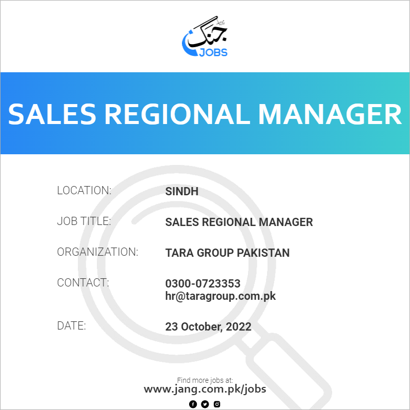 Sales Regional Manager 