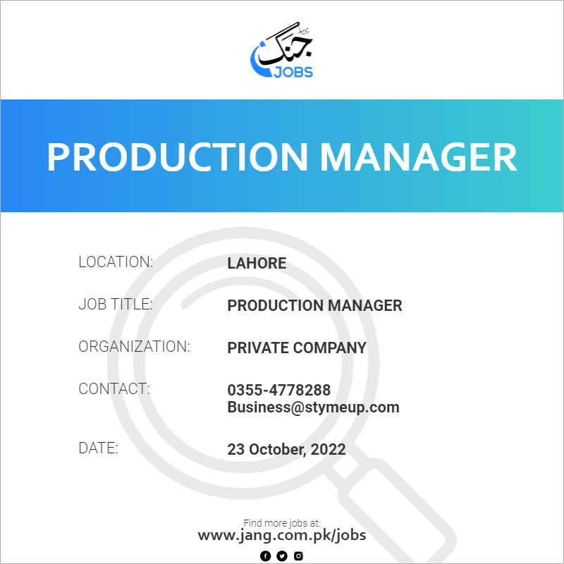 Production Manager 