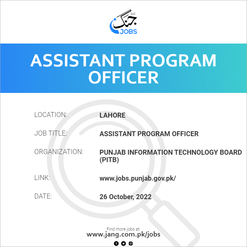 Assistant Program Officer Job Description