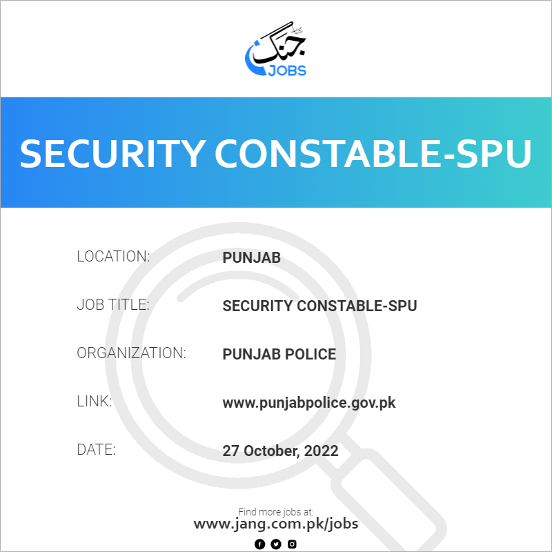 Security Constable-SPU